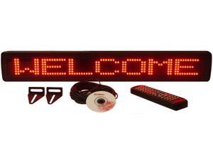 One Line Indoor Red LED Programmable Display Sign with Wireless Remote Control One Line Indoor Red LED Programmable Display Sign with Wireless Remote Control