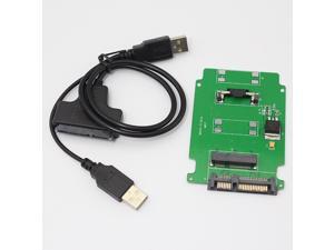 PCI-E mSATA SSD to 2.5" SATA Adapter converter card+USB 2.0 to SATA cable PCI-E mSATA SSD to 2.5" SATA Adapter converter card+USB 2.0 to SATA cable