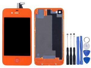 Replacement Full Set LCD Touch Screen Display Digitizer Assembly With Home Button + Back Cover Housing + 8 Pcs Phone Repairing Tools Kit Compatible For iPhone 4S - Orange Replacement Full Set LCD Touch Screen Display Digitizer Assembly With Home Button + Back Cover Housing + 8 Pcs Phone Repairing Tools Kit Compatible For iPhone 4S - Orange