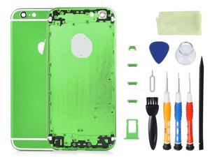 Alloy Metal Back Cover Battery Housing Middle Frame Bezel Replacement with LOGO&Buttons Kit for iPhone 6 4.7 inch With Tool Kit - Green Alloy Metal Back Cover Battery Housing Middle Frame Bezel Replacement with LOGO&Buttons Kit for iPhone 6 4.7 inch With Tool Kit - Green