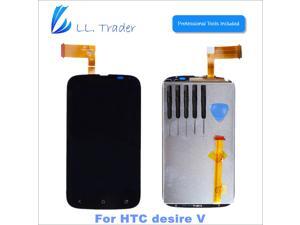 Black Hot Sell LCD Touch Screen Digitize Assembly For HTC Desire V T328w LCD Display Full Replacement parts Black Hot Sell LCD Touch Screen Digitize Assembly For HTC Desire V T328w LCD Display Full Replacement parts