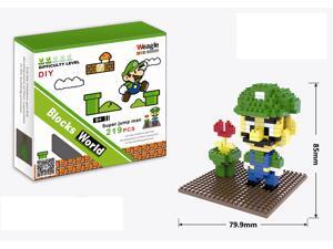 Weagle 2252 Super Mario Lugi 219Pcs Building Blocks DIY 3D Brick Toy Weagle 2252 Super Mario Lugi 219Pcs Building Blocks DIY 3D Brick Toy