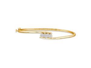 0.25ctw Round Diamond Flower Bangle Bracelet 0.25ctw Round Diamond Flower Bangle Bracelet