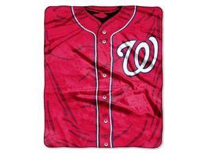 Washington Nationals 50"x60" Royal Plush Raschel Throw Blanket - Jersey Design Washington Nationals 50"x60" Royal Plush Raschel Throw Blanket - Jersey Design