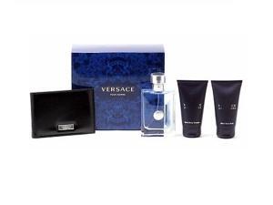Genuine VERSACE Pour Homme 4 Piece GIFT SET for Men including 3.4 Oz Eau De Toilette (EDT) Spray & Versace Wallet Genuine VERSACE Pour Homme 4 Piece GIFT SET for Men including 3.4 Oz Eau De Toilette (EDT) Spray & Versace Wallet