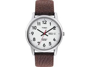 Timex Men's | Brown Leather Strap & Silver-Tone Case | Easy Reader Watch T20041 Timex Men's | Brown Leather Strap & Silver-Tone Case | Easy Reader Watch T20041
