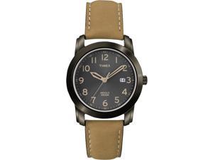 Timex Men's Elevated Classics | Black Case Tan Leather Dial Date | Watch T2P133 Timex Men's Elevated Classics | Black Case Tan Leather Dial Date | Watch T2P133