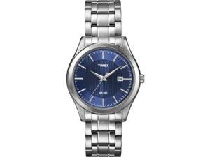 Timex Men's Blake Street | Silver-Tone Bracelet Blue Dial | Dress Watch T2N976 Timex Men's Blake Street | Silver-Tone Bracelet Blue Dial | Dress Watch T2N976
