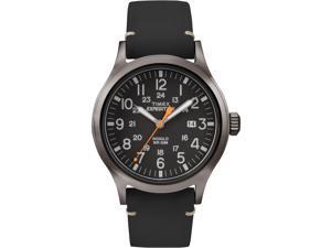 Timex Expedition Scout | Black Leather Strap Black Dial Date | Outdoor TW4B01900 Timex Expedition Scout | Black Leather Strap Black Dial Date | Outdoor TW4B01900