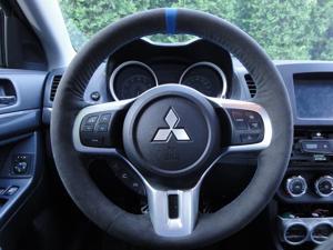 Mitsubishi Lancer Evo X 2008-15 steering wheel cover by RedlineGoods Mitsubishi Lancer Evo X 2008-15 steering wheel cover by RedlineGoods