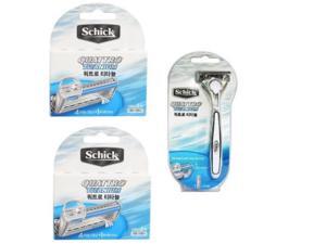 Schick Quattro4 Titanium 1 Razor + 8 Cartridges Refills Blade Schick Quattro4 Titanium 1 Razor + 8 Cartridges Refills Blade
