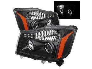 Black LED Halo Projector Headlights - Spyder Auto Black LED Halo Projector Headlights - Spyder Auto