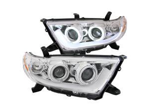 Chrome/Clear CCFL Halo Projector Headlights - Anzo Chrome/Clear CCFL Halo Projector Headlights - Anzo