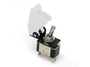 Race Toggle Switch With Safety Cover - White billet aluminum switch switchs panel automotive power switch toggle momentary switch billet switch power window switch toggle switch power window switch Race Toggle Switch With Safety Cover - White billet aluminum switch switchs panel automotive power switch toggle momentary switch billet switch power window switch toggle switch power window switch