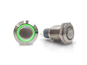 16mm Momentary Billet Buttons with LED Green Ring switchs door lock switch billet aluminum switch panel switch automotive billet switch switch’s power window switch momentary toggle switch toggle 16mm Momentary Billet Buttons with LED Green Ring switchs door lock switch billet aluminum switch panel switch automotive billet switch switch’s power window switch momentary toggle switch toggle