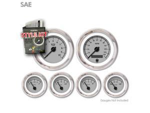 Aurora Instruments GARA39ZEXPABCC Style Kit - SAE Omega Gray , Black Modern Needles, Chrome Trim Rings Aurora Instruments GARA39ZEXPABCC Style Kit - SAE Omega Gray , Black Modern Needles, Chrome Trim Rings