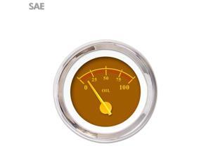Aurora Instruments GAR243ZEXJABCI Oil Pressure Gauge - SAE Omega Brown , Yellow Modern Needles, Chrome Trim Aurora Instruments GAR243ZEXJABCI Oil Pressure Gauge - SAE Omega Brown , Yellow Modern Needles, Chrome Trim