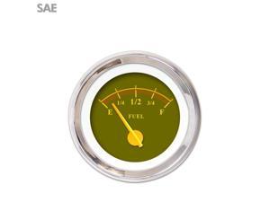 Aurora Instruments GAR241ZEXKABCI Fuel level Gauge - Omega Olive , Yellow Modern Needles, Chrome Trim Rings Aurora Instruments GAR241ZEXKABCI Fuel level Gauge - Omega Olive , Yellow Modern Needles, Chrome Trim Rings