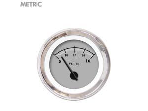 Aurora Instruments GAR239ZMXNABCC Volt Gauge - Metric Omega Gray , Black Modern Needles, Chrome Trim Rings Aurora Instruments GAR239ZMXNABCC Volt Gauge - Metric Omega Gray , Black Modern Needles, Chrome Trim Rings