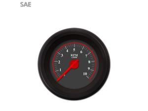 Aurora Instruments GAR240ZEXIACCE Tachometer Gauge - Omega Black , Red Modern Needles, Black Trim Rings ~ Style Aurora Instruments GAR240ZEXIACCE Tachometer Gauge - Omega Black , Red Modern Needles, Black Trim Rings ~ Style