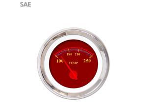 Aurora Instruments GAR242ZEXLABCE Water Temp Gauge - SAE Omega Red , Red Modern Needles, Chrome Trim Rings Aurora Instruments GAR242ZEXLABCE Water Temp Gauge - SAE Omega Red , Red Modern Needles, Chrome Trim Rings