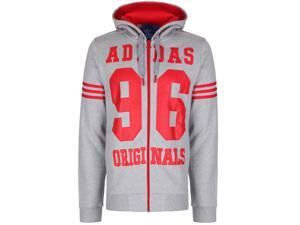 Mens Adidas Originals Sweatshirt Hoodie Retro Jumper Sweater Grey Red S M L XL Mens Adidas Originals Sweatshirt Hoodie Retro Jumper Sweater Grey Red S M L XL