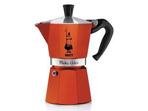 Bialetti 6-Cup Espresso Coffee Maker, Orange Bialetti 6-Cup Espresso Coffee Maker, Orange