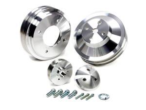 MARCH PERFORMANCE Aluminum Pontiac V8 V-Belt Perf Series Pulley Kit P/N 13030 MARCH PERFORMANCE Aluminum Pontiac V8 V-Belt Perf Series Pulley Kit P/N 13030