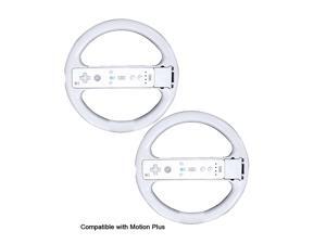 Steering Wheel (Compatible with Motion Plus) White for Nintendo Wii- 2 Pack Steering Wheel (Compatible with Motion Plus) White for Nintendo Wii- 2 Pack