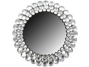 Round Crystal Gemstone Accented Mirror Round Crystal Gemstone Accented Mirror