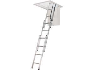 AA1510 7 ft. - 9 ft. Compact Attic Ladder (24 in. x 18 in. Opening) AA1510 7 ft. - 9 ft. Compact Attic Ladder (24 in. x 18 in. Opening)