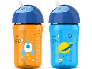 Philips Avent My Twist N Sip Straw Cup - Blue/Orange Philips Avent My Twist N Sip Straw Cup - Blue/Orange