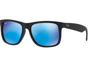 Ray-Ban RB4165 622/55 Justin Color Mix Sunglasses, Black Frame, Blue Mirror 54mm Lenses Ray-Ban RB4165 622/55 Justin Color Mix Sunglasses, Black Frame, Blue Mirror 54mm Lenses