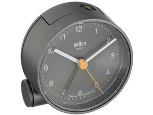 Braun BNC001GYGY Analog Display Quartz Alarm Clock, Round 69mm Case, Gray Braun BNC001GYGY Analog Display Quartz Alarm Clock, Round 69mm Case, Gray