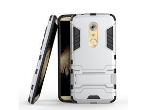 Olen Armor Series ZTE AXON 7 Case TPU and PC 2 in 1 Kickstand Protective Cover Finish Case for ZTE AXON 7 (Silver) Olen Armor Series ZTE AXON 7 Case TPU and PC 2 in 1 Kickstand Protective Cover Finish Case for ZTE AXON 7 (Silver)