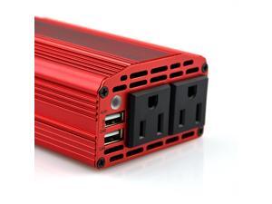 BESTEK® Dual 110V AC Outlets 300W Power Inverter Dual USB Ports 3.1A Car DC 12V to 110V AC Inverter DC Adapter Laptop Charger with 3.8ft Battery Clips On Cigarette Lighter Adaptor BESTEK® Dual 110V AC Outlets 300W Power Inverter Dual USB Ports 3.1A Car DC 12V to 110V AC Inverter DC Adapter Laptop Charger with 3.8ft Battery Clips On Cigarette Lighter Adaptor