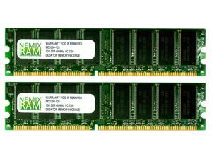 NEMIX RAM 2GB (2 X 1GB) DDR 400MHz PC3200 184-pin DIMM Desktop PC Memory NEMIX RAM 2GB (2 X 1GB) DDR 400MHz PC3200 184-pin DIMM Desktop PC Memory