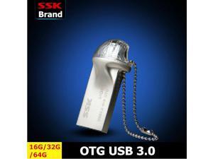 SSK SFD247 OTG USB 3.0 Flash Drives 100% 64G Smart Phone Tablet PC External Storage Micro Pen Drive Memory Usb Stick SSK SFD247 OTG USB 3.0 Flash Drives 100% 64G Smart Phone Tablet PC External Storage Micro Pen Drive Memory Usb Stick