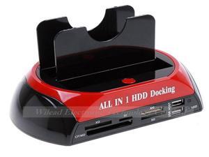 2.5" 3.5" All In 1 HDD Docking 2 SATA IDE HDD Hard Disk Drive Dual Docking Station Clone USB HUB Reader External HDD Enclosure 2.5" 3.5" All In 1 HDD Docking 2 SATA IDE HDD Hard Disk Drive Dual Docking Station Clone USB HUB Reader External HDD Enclosure