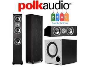 Polk Audio 3.1 Speaker Bundle with (2) TSi400, (1) CS10, and (1) PSW10 in Black Polk Audio 3.1 Speaker Bundle with (2) TSi400, (1) CS10, and (1) PSW10 in Black
