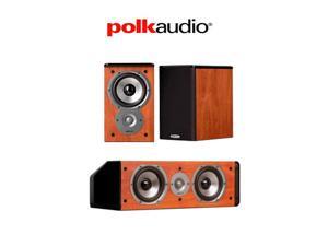 Polk Audio TSi100 Bookshelves (Pair) Bundled with CS10 Center Channel in Cherry Polk Audio TSi100 Bookshelves (Pair) Bundled with CS10 Center Channel in Cherry
