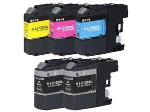 E-Z Ink ™ Compatible Ink Cartridge Replacement For Brother LC-103 LC-103XL LC103XL LC 103 XL High Yield (5) Pack (2 Black, 1 Cyan, 1 Magenta, 1 Yellow) LC103BK LC103C LC103M LC103Y E-Z Ink ™ Compatible Ink Cartridge Replacement For Brother LC-103 LC-103XL LC103XL LC 103 XL High Yield (5) Pack (2 Black, 1 Cyan, 1 Magenta, 1 Yellow) LC103BK LC103C LC103M LC103Y