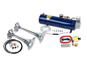 2-Trumpet Train Air Horn Kit for Trucks: Complete 12v System Includes Everything 2-Trumpet Train Air Horn Kit for Trucks: Complete 12v System Includes Everything