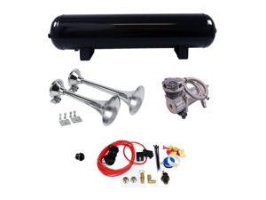 K9 - Dual Train Horn Package 15" and 17" Horns w/ 200 PSI 4 Gal Tank K9 - Dual Train Horn Package 15" and 17" Horns w/ 200 PSI 4 Gal Tank