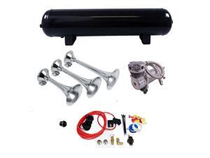 Triple Train Horn Kit Separate Mount Horns w/ 200 PSI Air System 4 Gal Tank Triple Train Horn Kit Separate Mount Horns w/ 200 PSI Air System 4 Gal Tank