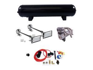 Truck Horn Complete Package Dual 29" Roof Mount Horns 200 PSI 4 Gal Air System Truck Horn Complete Package Dual 29" Roof Mount Horns 200 PSI 4 Gal Air System