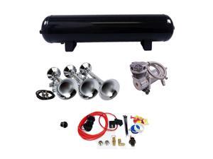 Flat Rack Triple Train Horn kit w/ 200 PSI 4 Gallon Air System Flat Rack Triple Train Horn kit w/ 200 PSI 4 Gallon Air System