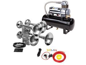 4-Trumpet Train Air Horn Kit for Trucks: Includes All-In-One 12 Volt Air System 4-Trumpet Train Air Horn Kit for Trucks: Includes All-In-One 12 Volt Air System