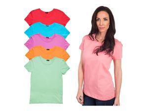 Women's Agiato Basic Crew Neck T-Shirt 6-Pack Women's Agiato Basic Crew Neck T-Shirt 6-Pack