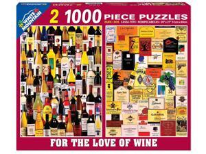 White Mountain Puzzles For the Love of Wine 2-in-1 - 1000 Piece Jigsaw Puzzle White Mountain Puzzles For the Love of Wine 2-in-1 - 1000 Piece Jigsaw Puzzle